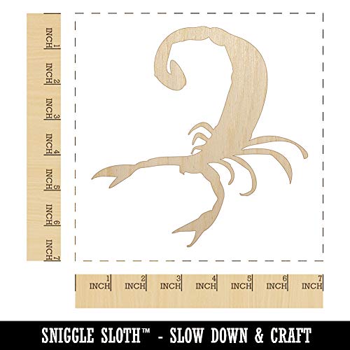 Scorpion Insect Solid Unfinished Wood Shape Piece Cutout for DIY Craft Projects - 1/8 Inch Thick - 6.25 Inch Size Sniggle Sloth