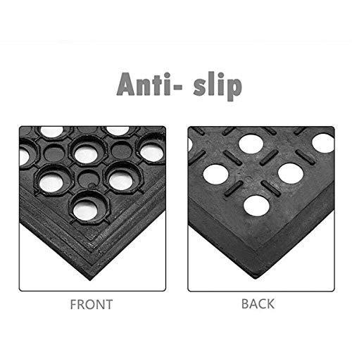 MYOYAY 83"x 36" Commercial Anti-Fatigue Drainage Rubber Mat Roll Non-Slip Rubber Drainage Mat Heavy Duty Commercial Restaurant Bar Rubber Floor Mat MYOYAY