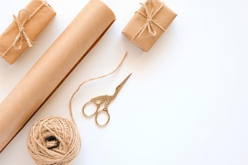 Purple Papers Brown Kraft Paper Roll | 17.8 Inch x 110 ft / 1320 inch | Perfect for Packing, Void Filling Wrapping, Kids Artwork, Gift Wrapping, Purple Papers