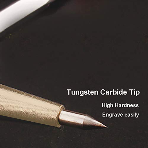VebaCidi Scribe Tool, 2 Pieces Tungsten Carbide Tip Scriber, Engraved Pen for Tile/Glass/Wood/Ceramics/Metal/Gold/Welding VebaCidi
