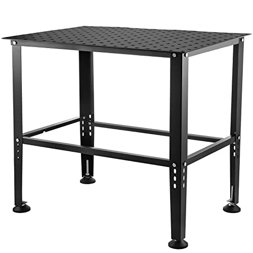 VEVOR Welding Table, 36" x 24" Steel Welding Workbench Table, 0.12-inch Thick Industrial Workbench, 600lb Loading Capacity Work Bench, Heavy Duty VEVOR
