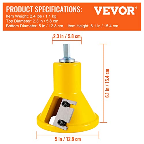 VEVOR Tenon Cutter, 1.5" / 38 mm Diameter, Premium Aluminum & Steel Log Furniture Cutter, with Dual Straight Blades & Button Screws Home Master Kit, VEVOR