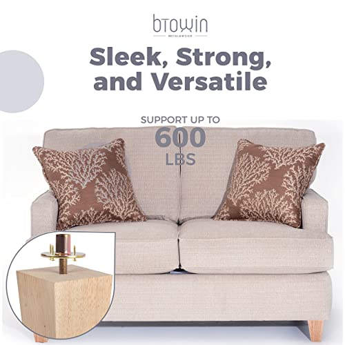 4 inch Solid Wood Furniture Legs, Btowin 4Pcs Mid Century Modern 4inch (10cm) BN1207112 04 10/z18 0 Btowin