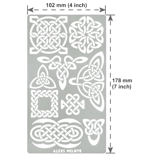 Aleks Melnyk #37 Metal Journal Stencils, Celtic Patterns, Wicca Stencil, Celtic Knot Stencils, Viking Stencils, Wood Burning Templates, Wood Carving - WoodArtSupply