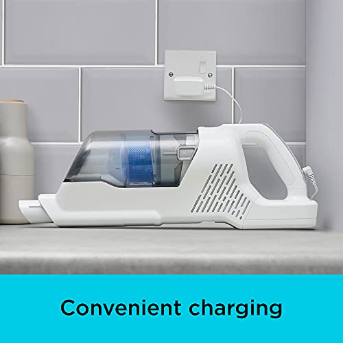 BLACK+DECKER POWERSERIES+ 16V MAX Cordless Stick Vacuum with LED Floor Lights, Lightweight, Multi-Surface, White (BHFEA420J) BLACK+DECKER