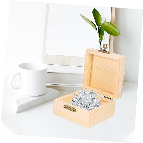 ARTIBETTER 4pcs Packaging storage wooden box wood ring unfinished wooden jewelry rustic wooden case desk top decor jewelery organizer wood decor ARTIBETTER