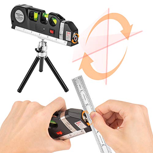 Laser Level Tool Multipurpose Laser Level Line Laser Kit With triangle bracket for Picture Hanging, cabinets Walls by AikTryee AikTryee