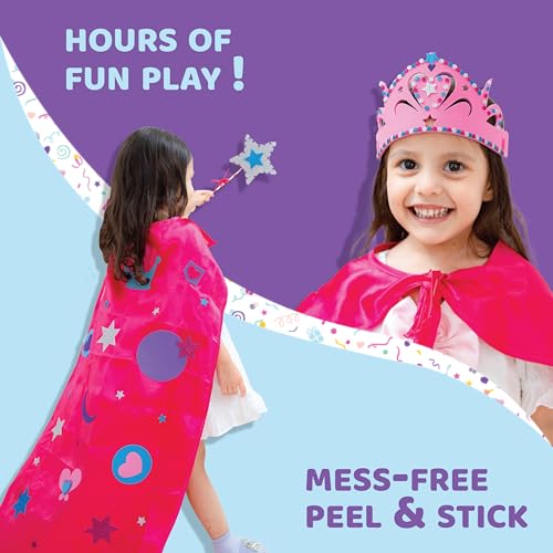 jackinthebox Princess Themed Arts and Crafts for Girls | Make a Cape, Tiara and Wand | Best Gift for Girls Ages 5 6 7 8 Years | 3 Craft Projects in 1 jackinthebox