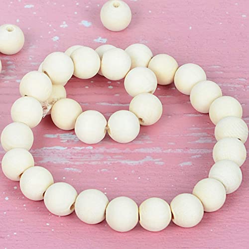 150pcs 25MM Wood Beads Natural Unfinished Round Wooden Loose Beads Wood Spacer Beads for Craft Making Decorations and DIY Crafts pojah