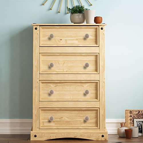 Murtenze 10 Pack 1-1/2 Inch Wood Knobs Unfinished Round Mushroom Shape Wooden Cabinet Pulls Handles Drawer Knobs Dresser Knobs for Drawer Dresser Murtenze