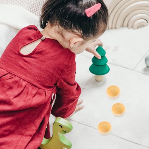 NUOBESTY Wood Unpainted Crafts Bowls Unpainted Wood Figures s s s s Miniature Wood Bowl Wooden Sorting Bowls NUOBESTY