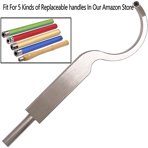 Carbide Tipped Woodturning Tool H8.9 Carbide Wood Lathe Tool Enlarge Swan Hollower Made of Stainless Steel with 10pcs 8.9mm Round Carbide Cutter and Dirtech