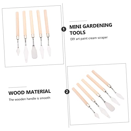 ibasenice 5pcs Art Scraper Metal Spatula Metal Tray Stainless Steel Spatula Metallic Spray Paint Spray Paint for Metal Drawing Scrapers Art Painting ibasenice