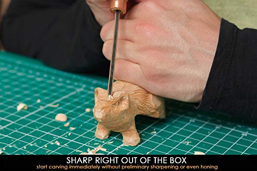 BeaverCraft Wood Carving V Gouge K12/02 Woodworking Hand Chisel Compact Wood Carving Knife for Beginners and Profi BeaverCraft