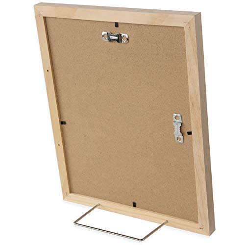 Wallniture Alps DIY Wall Decor 8x10 Craft Picture Frames Table Top Display or Wall Mount, Set of 6 Natural Finish Wallniture