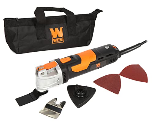 WEN Oscillating Multi-Tool Kit, 3.5A Variable Speed with Accessories and Carrying Case (MT3537) WEN