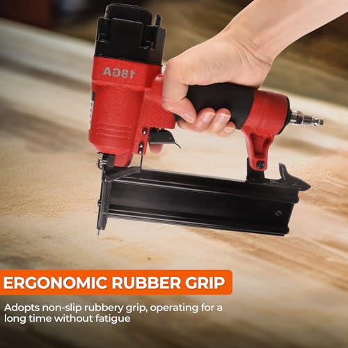 VAIDPRO Pneumatic Nail Gun, 18 GA, 3/8-Inch to 2-Inch Nail Length Air Brad Nailer Tool, Pneumatic Staple Gun for Carpentry, DIY Project, Woodworking VAIDPRO