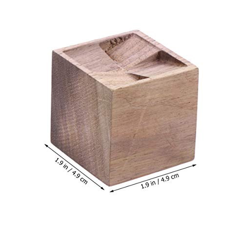 EXCEART 1PC Essential Oil Wooden Diffuser, Portable Natural Aromatherapy Diffuser, Wood Diffuser, Essential Oil Diffuser for Bedroom Office (Square EXCEART