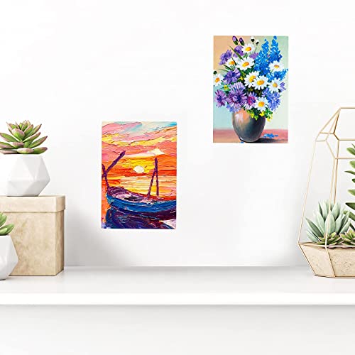 ADXCO 8 Pack Wood Panels 5 x 7 inch Wooden Canvas Board Unfinished Wooden Panel Boards for Painting, Arts, Pouring Use with Oils, Acrylics ADXCO