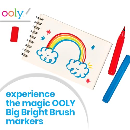 Ooly Thick Washable Markers with Jumbo Grip, Washable Toddler Markers, Big Bright Brush Tip Markers for Toddlers, Kids Markers Washable with Jumbo Ooly