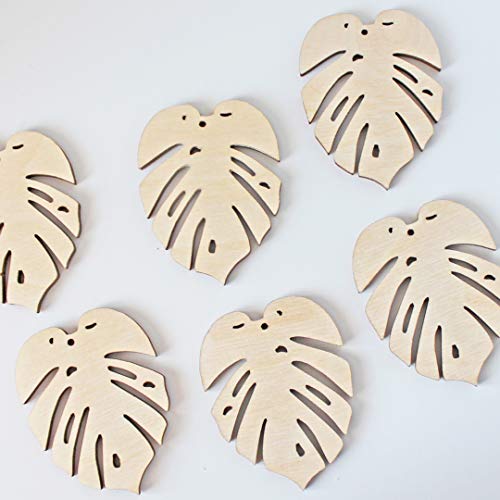 ALL SIZES BULK (12pc to 100pc) Unfinished Wood Wooden Laser Tropical Monstera Leaf Leaves Dangle Earring Jewelry Blanks Charms Shape Crafts Made in Texan Wood Crafts