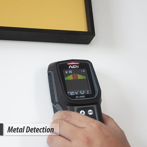 Multi function Stud Finder Wall Scanner with Laser Liner Metal Framing Tool Joist Pipe Finder and Live Wire Detection NDI