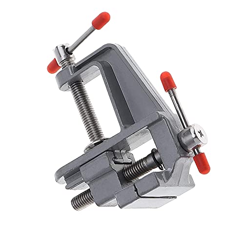 Foitech Bench Clamps,Mini Table Bench Vise Swivel Lock Clamp Craft Hobby Craft Repair Tool Adjustable Portable Work Bench Vise Tool Drill Foitech