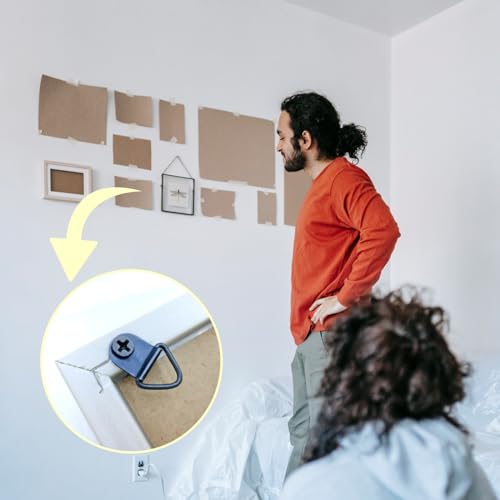 Picture Hanging Kit 251 PCS, Include 50 Sawtooth Picture Hangers, 50 D Ring Picture Hangers, 150 Screws and 1 Screwdriver, Picture Frame Hanging UEHENUE