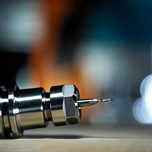 SpeTool 5PCS Down Cut Spiral Router Bit Set 1/4" Shank with 1/8" Cutting Diameter, Carbide CNC Bits for Wood Cutter Milling SpeTool