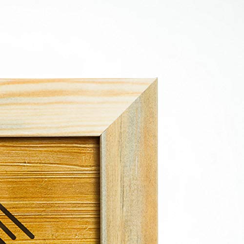 Rustic Wooden Picture Frame 5x7 Inch - Set of 2 - Natural Eco Distressed Wood and Real Glass - Made for Wall Hanging and Table Top Display WOOD SIDE ORBIS