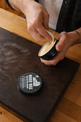 WALRUS OIL - Wood Wax, 3 oz Can, FDA Food-Safe, Cutting Board Wax and Board Cream Walrus Oil