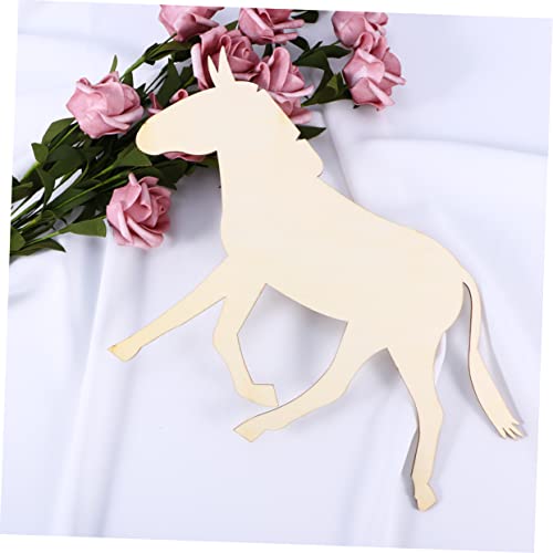 TEHAUX Unfinished Wood Ornaments Unfinished Wood Cutouts Wood Chips for Crafts Pendant Wooden Graffiti TEHAUX