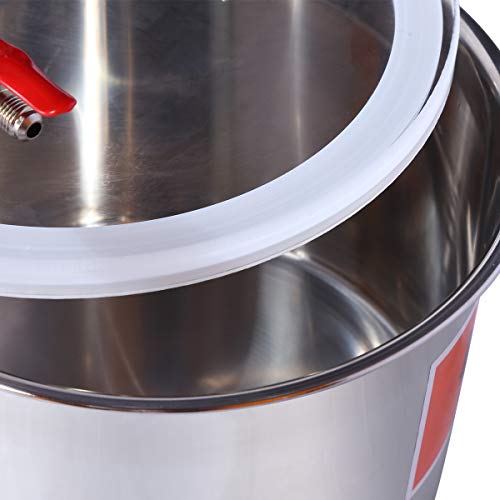 BACOENG 1.5 Gallon Stainless Steel Vacuum Chamber Silicone Kit for Degassing Resins, Silicone and Epoxies BACOENG