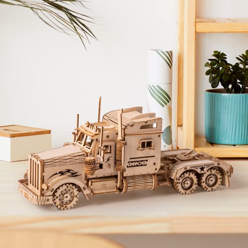 ROKR Model Car Kits Wooden 3D Puzzles Model Building Kits for Adults-Educational Brain Teaser Assembly Model for Adults to Build, Desk Decor/DIY ROKR