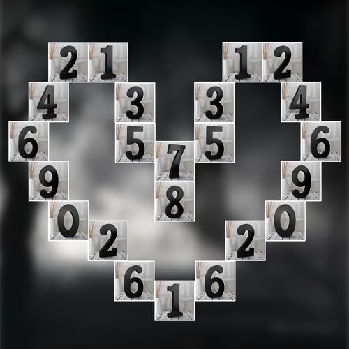 AOCEAN 6 Inch Black Wood Numbers Unfinished Wood Numbers for Halloween Decorative Standing Numbers Slices Sign Board Decoration for Craft Home Party AOCEAN