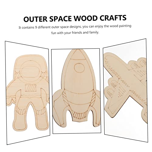 COHEALI 27pcs Alien Wood Chips Wood Decor Home Decoration Home Décor Blank Wood Cutout Blank Wood Cloud Slices Wooden Crafts Wood Cutouts Unfinished COHEALI