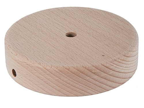 B&P Lamp® 8 Inch Diameter Disc Shaped Wooden Lamp Base, Unfinished B&P Lamp