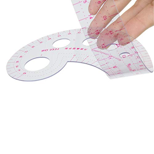 NEWMAY 6 Stlye Sew French Curve Ruler Metric Shaped Plastic Sewing Tools Measure Ruler for Sewing Pattern Making Design DIY Dress Clothing, Bendable NEWMAY