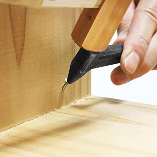 KAKURI Japanese Nail Punch Tool for Woodworking 1/8" Made in JAPAN, KUGISHIME Nail Setter Hevy Duty Japanese Steel, Black KAKURI