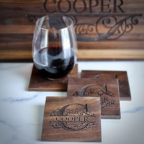Personalized Wood Engraved Cutting Board, Perfect Gift for Weddings, Anniversaries, and Housewarmings-Choose From Walnut, Maple, or Cherry. Handmade Modern Made Designs
