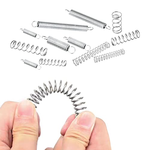 Ruibapa 200PCS Spring Assortment Kit Zinc Plated Extension and Compression Springs Kit Include Assorted Size Small Springs for Home Repairs & DIY Ruibapa