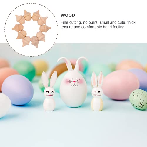 BESTOYARD 20Pcs Unfinished Wooden Peg Dolls Acorn Wood Craft Farmhouse Wooden Cut Out for Thanksgiving Fall Autumn Living Room Nursery Decor BESTOYARD