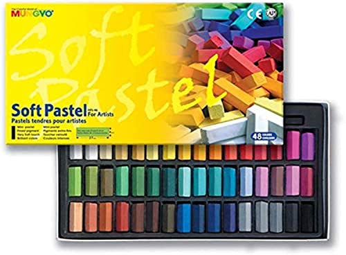 Non Toxic Mungyo Soft Pastel Set of 48 Assorted Colors Square Chalk(US English Version) - New Version MUNGYO