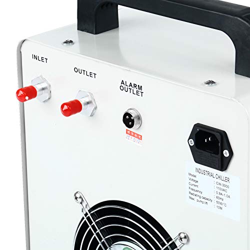 Homend 110V Industrial Water Chiller 9L Capacity CW-3000 Thermolysis Type Cooling Chiller for 60W 80W Laser Engraving Machine Homend