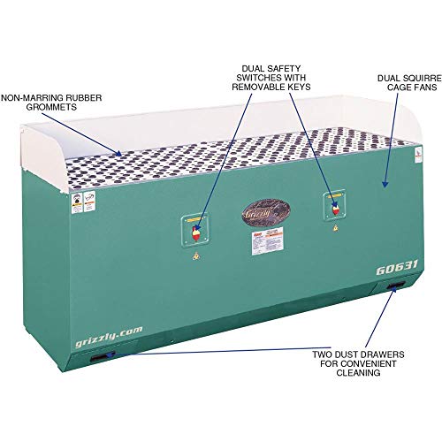 Grizzly Industrial G0631-28" x 79" Extra-Long Downdraft Table Grizzly Industrial