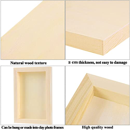 ADXCO 8 Pack Wood Panels 5 x 7 inch Wooden Canvas Board Unfinished Wooden Panel Boards for Painting, Arts, Pouring Use with Oils, Acrylics ADXCO