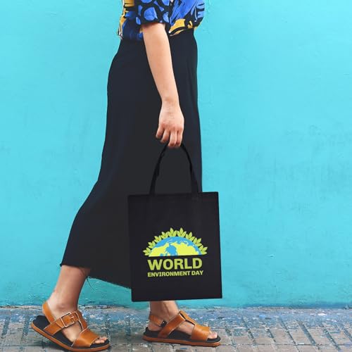 OKBA 10 PCS Tote bag,black canvas bags bulk, scrawl shopping bag,blank canvas tote bags for DIY craft and decorative craft 12.2 * 14.2 inches(31 * OKBA