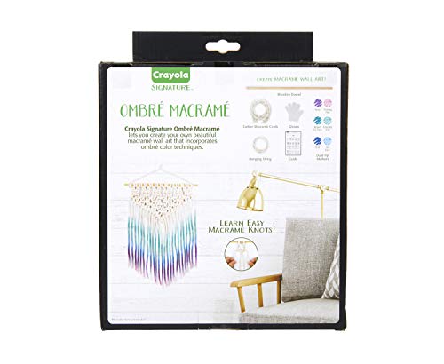 Crayola DIY Macrame Wall Hanging Kit, Ombre Macrame Supplies, Gift, Ages 14, 15, 16, 17 Crayola