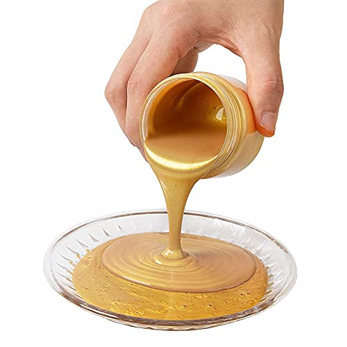 Acrylic Paint Metallic Gold and Silver,200ml Gold Leaf Paint for Art, Painting, Handcrafts,Ideal for Canvas Wood Clay Fabric Ceramic Craft VGSEBA