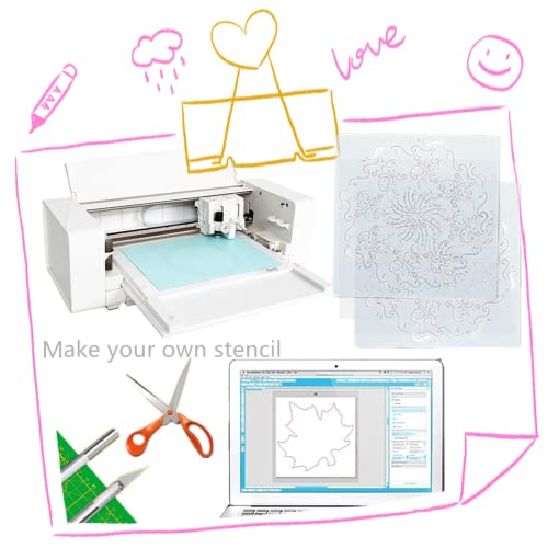 BANLTRE 12 Sheets 7.5 mil Mylar Sheet 12 x 12 inch Milky Translucent PET Blank Stencil Making Sheet for Cricut, Silhouette, Cut Tool Template BANLTRE